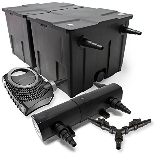 SunSun Komplettset: CBF-350B Teichfilter bis 60000 L Teichfilteranlage als Durchlauffilter, CTF-8000 SuperECO Teichpumpe 8000l/h 70W, CUV-236 Teichklärer UVC Klärer mit 36W, Y-Verteiler SunSun Komplettset: CBF-350B Teichfilter bis 60000 L Teichfilteranlage als Durchlauffilter, CTF-8000 SuperECO Teichpumpe 8000l/h 70W, CUV-236 Teichklärer UVC Klärer mit 36W, Y-Verteiler von SunSun