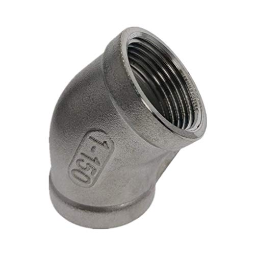 SunXTMY Rohr DIY. Werkzeug 10pcs 45 Grad Krümmer 1/4-2" Female Fitting 304 Edelstahl-Rohr Biodiesel Grad (Thread Specification : 1) von SunXTMY