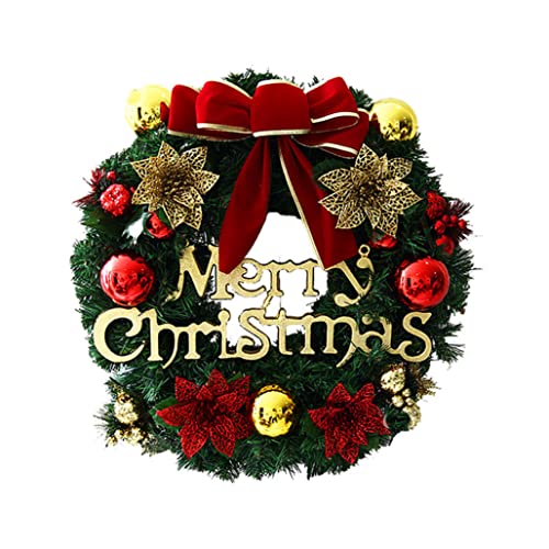 30 cm Weihnachtskränze Girlanden-Ornament Mit Glocken Kugeln Rote Schleife Für Haustür Wand Weihnachtskränze Mit Kugel Weihnachtskränze Weihnachtskränze Ornament von SunaOmni
