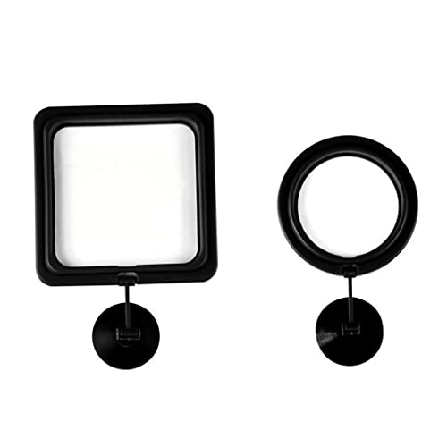 Fisch-futterring Aquarium-futterspender Schwimmender Futterspender Quadratischer Ring Mit Saugnapf 2 Stück Schwarz Schwimmender Futterspender Aquarium-fütterungsring Fischfütterung Quadratisch. von SunaOmni