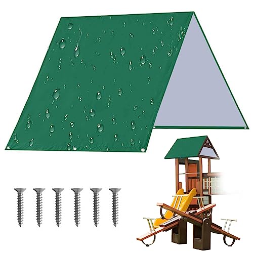 Schaukel-Set Ersatzplane 132 x 228 cm Kinderspielplatz Dach Baldachin Wasserdicht Schaukel Sonnenschutz Top Cover Garten Schaukel Baldachin Ersatz für Outdoor Hinterhof von SunaOmni