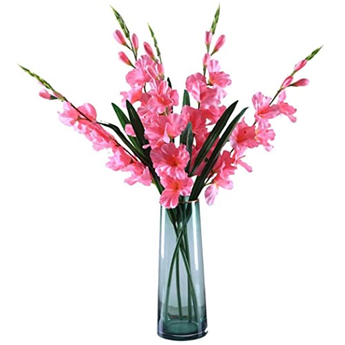 SunaOmni 5 Stück 76,2 cm Orchideen, Künstliche Blumen, Einzelne Stängel, Gladiolen, Kunstblumen, Für Hausgarten, Party, Hochzeit, Dekoration (vase Nicht Im Lieferumfang Enthalten) (rosa) von SunaOmni