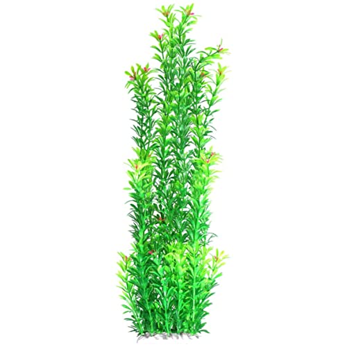 SunaOmni 50 cm Aquarienpflanzen Aquarium Dekorationen Aquarium Pflanze Künstliche Wasserpflanze Aquarium Große Kunststoffpflanzen Mit Blumen Gefälschte Aquarienpflanzen Dekoration 20,5 Zoll von SunaOmni