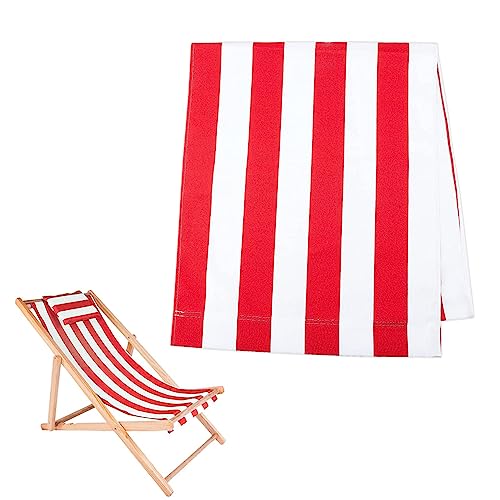 SunaOmni Ersatz-liegestuhl-Sling 119 4 X 53 3 cm Rot-weiß Gestreift Liegestuhl-Stoff Wasserdichter Canvas-Stoff Liegestuhl-Sling-ersatz Strandstuhl-ersatztuch Für Sonnenbaden Im Innenhof von SunaOmni