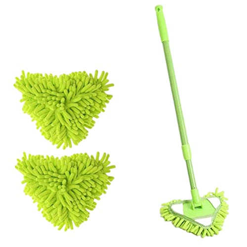 Triangle Cleaning Mop Floor Mop Sockelleiste Cleaner Adjustable Triangle Cleaning Mop Rotatable Wall Cleaner with Teleskop Handle 2 Cloth Pads von SunaOmni