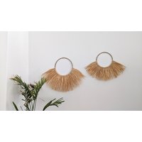 Boho Raffia Hoop Dekor Set von SunandSpiritDecor