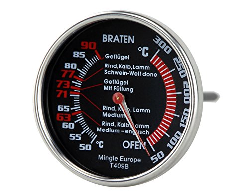 SUNARTIS - Bratenthermometer mit Antihaftbeschichtung | Hochwertiges Edelstahl Bratenthermometer. Fleischthermometer mit Messbereich Braten: von +50°C bis +100°C & Ofen bis +300 °C | 7,5x14,5cm SUNARTIS - Bratenthermometer mit Antihaftbeschichtung | Hochwertiges Edelstahl Bratenthermometer. Fleischthermometer mit Messbereich Braten: von +50°C bis +100°C & Ofen bis +300 °C | 7,5x14,5cm von Sunartis