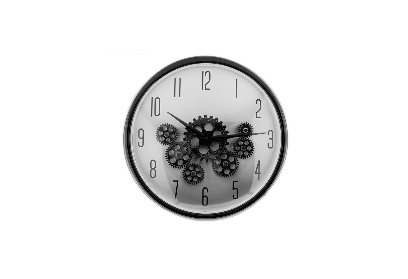 Sunay Wanduhr mit Zahnrädern - ø35 x 9 cm, Analog im Industrial-Look (analog, 35 x 9 cm, mit Zahnrädern) von Sunay
