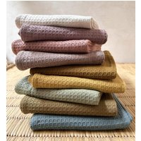 Badetuch Aus Bio-Baumwolle Waffel Handgewebtes Leichtes Saugfähiges von SunbirdOrganic