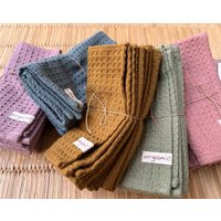 Gesichtstücher-Set Mit Wabenmuster Aus Bio-Baumwolle Handgewebt Gesichtstücher-Set Mit Wabenmuster Aus Bio-Baumwolle Handgewebt von SunbirdOrganic