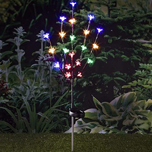 Sunboia Solar-Kirschblüten-Lichter, mehrfarbig, 20 LEDs, Solar-Landschaftslichter, Außen- und Innenbereich, Dekoration für Hof, Weg, Terrasse, Rasen, Weihnachten von Sunboia