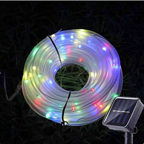 Sunboia Solarlichtschlauch,Rope Solarlichterketten,23ft 50LED Tube Kupferdraht Lichter,wasserdichte Outdoor Solarleuchten für Garten Hof Hause Hochzeit Weihnachtsbeleuchtung Dekorationen-Mehrfarbig von Sunboia