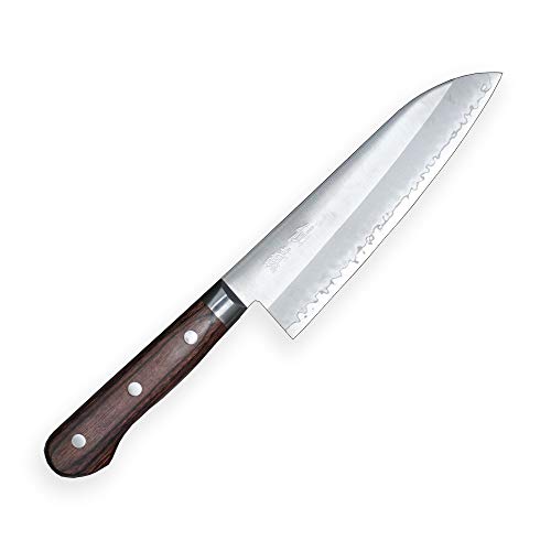 SXLAS-01 SUNCRAFT Senzo Clad Santoku/Kochmesser - Japanischer AUS-10 Stahl 3-Lagen & Hoher Kohlenstoff Stahl & Ergonomischer Griff, Klinge 165 mm von Suncraft