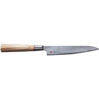 Suncraft Senzo Twisted Octagon Universalmesser 15 cm - Damaststahl - Griff Pakkaholz von Suncraft