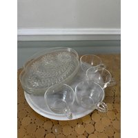 4Er Set Vintage Bundesglas Gastfreundschaft Serva Snack Snack-Sets 2 Sets Verfügbar von SundayRestoration