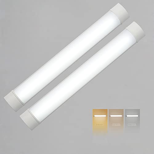 LED Lichtleiste 60cm[2 Stück], LED Röhre 17W 1880LM 3CCT(3000K/4000K/6500K) Warm/Neutral/Kaltweiß, LED Feuchtraumleuchte für unterbauleuchte küche led Keller Werkstatt Garage Bad Schuppen Lager von Sundertech