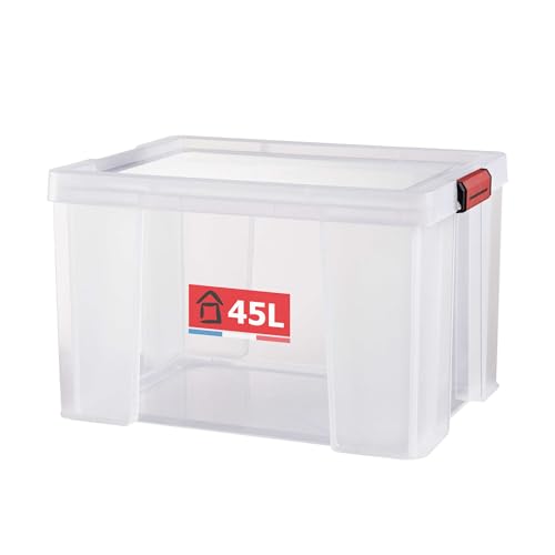 Sundis 4501001 Clip 'n' store Aufbewahrungsbox mit Deckel Kunststoff transparent 50 x 39 x 32,5 cm 45 l Sundis 4501001 Clip 'n' store Aufbewahrungsbox mit Deckel Kunststoff transparent 50 x 39 x 32,5 cm 45 l von Sundis