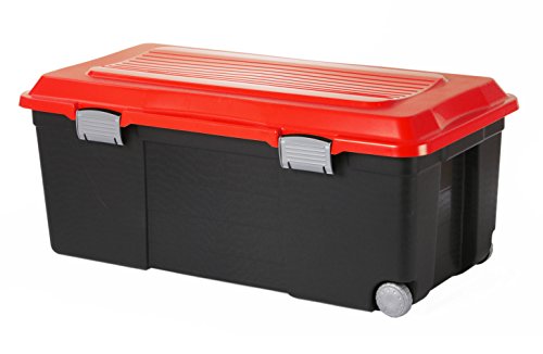 Sundis 7682024 Camper Aufbewahrungsbox, Kunststoff, Schwarz/Rot, 80 x 40 x 34 cm von Sundis
