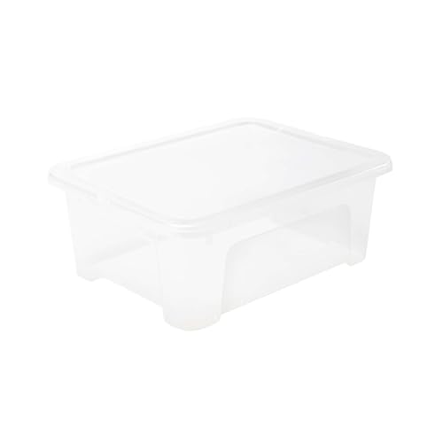 Sundis View Box, Aufbewahrungsbox mit deckel, 17L, transparentem Kunststoff, stapelbar, ideal zum Aufbewahren von Schränken, im Büro, in der Waschküche oder im Badezimmer von Sundis