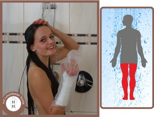 Dusch- und Badeschutz, Gips- und Verbandschutz, wasserdicht für Oberschenkel/groß - Länge: 112cm von Sundo Homecare GmbH