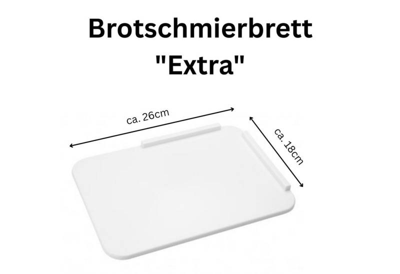 Sundo Homecare Frühstücksbrett Brotschmierbrett Extra Kunststoff Weiß 26x18 cm mit Rand & Antirutsch, Kunststoff Sundo Homecare Frühstücksbrett Brotschmierbrett Extra Kunststoff Weiß 26x18 cm mit Rand & Antirutsch, Kunststoff von Sundo Homecare
