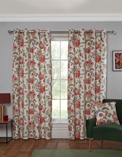 Sundour Linden by ILIV Vorhänge mit Ösen, cremefarben, 168 x 137 cm von Sundour