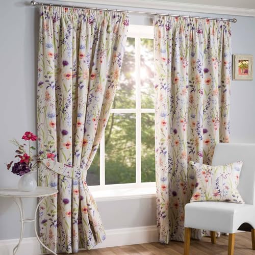 Sundour Pencil-Pleat-Curtains-66-x-90 Vorhänge mit Bleistiftfalten, 168 x 229 cm, Halb-Panama-Polyester-Baumwoll-Mischgewebe, Mehrfarbig, 66 x 90 von Sundour