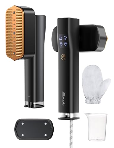 Sundu Steamer Reise Dampfglätter, Dampfbügeleisen für Kleidung, 2-in-1 Reisebügeleisen Steam iron, 15s schnelles Aufheizen Steamer Dampfglätter, Tragbarer Dampfglätter mit LED Display, 4 Bügelmodi von Sundu