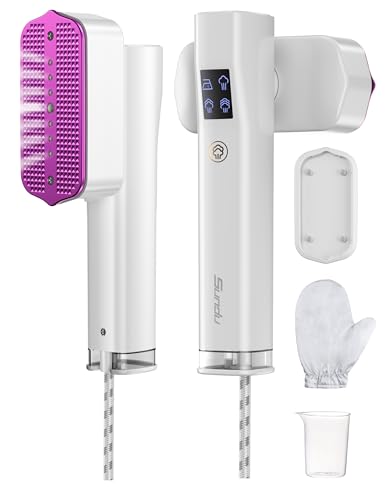 Sundu Steamer Dampfglätter, Dampfbügeleisen für Kleidung, 2-in-1 Reisebügeleisen Steam iron, 15s schnelles Aufheizen Steamer Reise Dampfglätter, Tragbarer Dampfglätter mit LED Display, 4 Bügelmodi von Sundu
