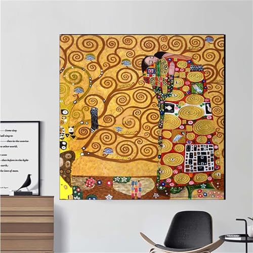 DIY Diamond Painting Set,Berühmter Gustav Klimt 5D Diamant Painting Bilder für Erwachsene Kinder Full Strassstein Stickerei Kreuzstich Diamant Malerei Home Wall Room Decoration Round Drill,30x30cm von Suneve