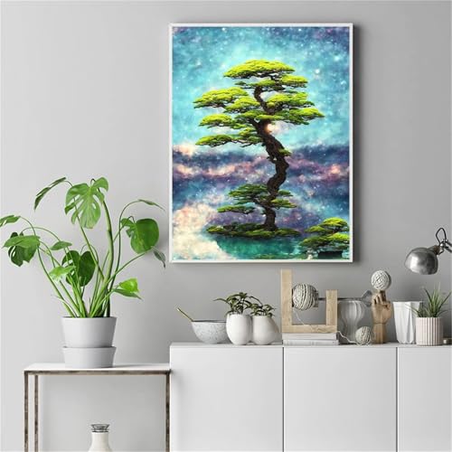 Diamond Painting Erwachsene,5D Kiefer pflanzen Diamond painting Bilder Anfänger,DIY Square Full Drill Stickerei Diamant Malerei Set für Zuhause Dekor Geschenke 55x75cm von Suneve