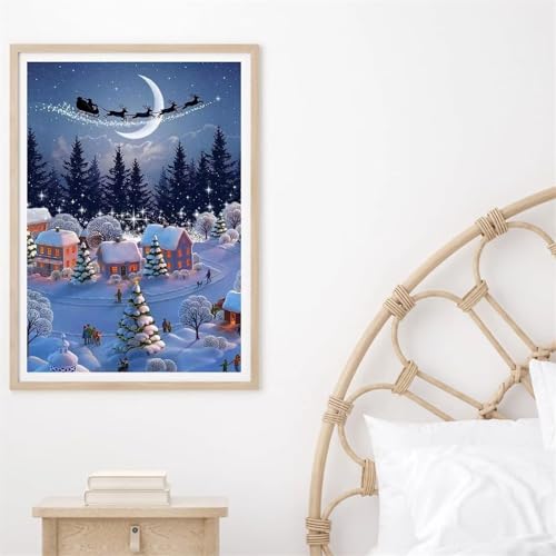 Diamond Painting Erwachsene,5D Schneestadt Diamond painting Bilder Anfänger,DIY Round Full Drill Stickerei Diamant Malerei Set für Zuhause Dekor Geschenke 55x75cm Diamond Painting Erwachsene,5D Schneestadt Diamond painting Bilder Anfänger,DIY Round Full Drill Stickerei Diamant Malerei Set für Zuhause Dekor Geschenke 55x75cm von Suneve