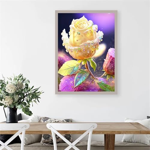 Gelbe Rose Diamond Painting für Erwachsene,5D Diamond Painting Set,DIY Full Round Diamant Malerei Stickerei Kreuzstich Bastelset für Zuhause Dekor 30x37 inch Gelbe Rose Diamond Painting für Erwachsene,5D Diamond Painting Set,DIY Full Round Diamant Malerei Stickerei Kreuzstich Bastelset für Zuhause Dekor 30x37 inch von Suneve
