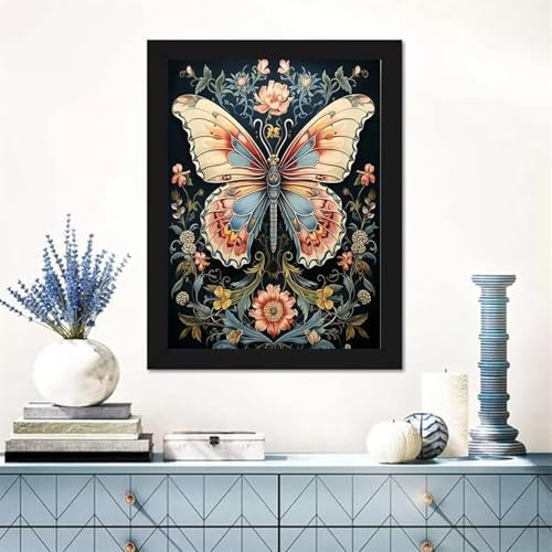 Vintage-Muster Diamond Painting für Erwachsene,5D Diamond Painting Set,DIY Full Round Diamant Malerei Stickerei Kreuzstich Bastelset für Zuhause Dekor 18x26 inch von Suneve