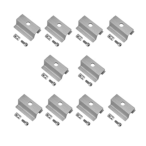 Sunex 10 St. Mittelklemme Endklemme Photovoltaik Befestigungssystem Modulklemmen für Modulhöhe Solarmodul Klemme zur Montage von Aluminiumprofilen Solarpanelen (10 St. Mittelklemme Alu 30mm) von SUNEX