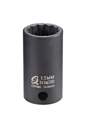 Sunex 315MZRD 3/8-Inch Drive 15mm 12-Point Semi-Deep Impact Socket von Sunex