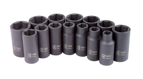 Sunex 3328 Sunex 3328 3/8-Antrieb Metrisches mid-depth Impact Socket Set, 14 teilig von Sunex