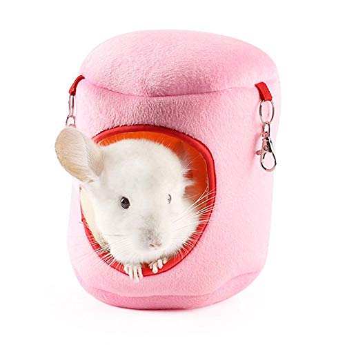 Sunfauo Meerschweinchen Hängematten Ratten Zubehör Frettchen-Hängematten Haustier-Hängematte Hamster-Hängematte Kaninchenbett Meerschweinchen Spielzeug pink,XL von Sunfauo