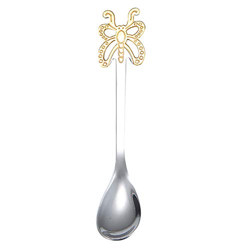 Sunfauo kaffeelöffel Kaffee löffel Gabel Löffel Löffel setzt Schokoladenlöffel heiße Schokolade auf einem Löffel Puderzuckerlöffel Kaffeelöffel Teelöffel 6spoon,ksilver von Sunfauo