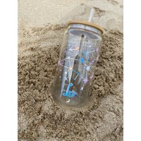 Leo Sternzeichen Glas Mit Bambusdeckel Und Stroh von Sunflowercreation20