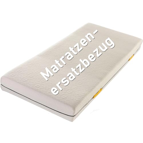 Hochwertiger Matratzenbezug aus Baumwolle und Polyester, rundumlaufender (teilbarer) Reißverschluss, waschbar bis maximal 40 Grad (für Matratzen von ca. 24-26 cm, 90x200 cm) von Sunfoam