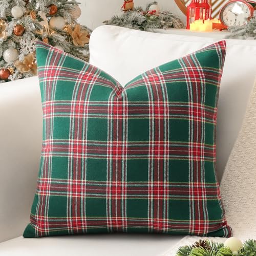 Sungeek 1 Stück Weihnachten Schottisches Karo Kissenbezug, Plaid Tartan Dekorativ Zierkissenbezüge Kariert Kissenbezüge Dekokissen Deko Bezug Kissenhülle für Sofa Schlafzimmer 40x40cm (Grün+Rot) Sungeek 1 Stück Weihnachten Schottisches Karo Kissenbezug, Plaid Tartan Dekorativ Zierkissenbezüge Kariert Kissenbezüge Dekokissen Deko Bezug Kissenhülle für Sofa Schlafzimmer 40x40cm (Grün+Rot) von Sungeek