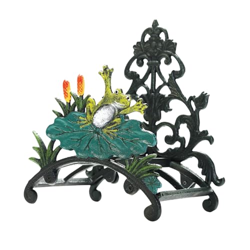 Sungmor Gartenschlauchhalter aus Gusseisen - Wand-Wasserschlauchhalter - Dekoration Hängender Schlauchhalter - Schlauchaufroller - Metallschlauchständer von Sungmor