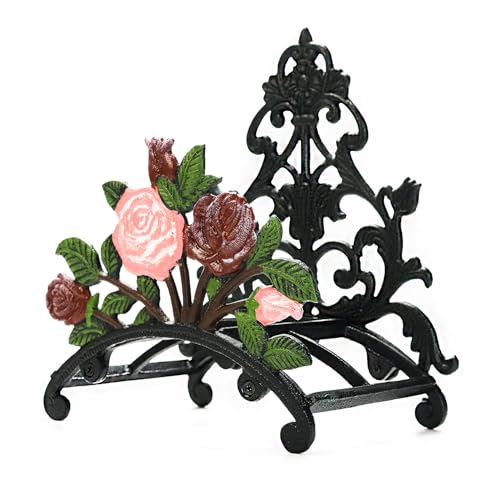 Sungmor Gartenschlauchhalter aus Gusseisen - Wand-Wasserschlauchhalter - Dekoration Hängender Schlauchhalter - Schlauchaufroller - Metallschlauchständer von Sungmor