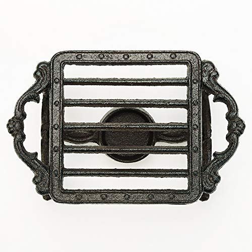 Sungmor Heavy Duty Gusseisen Teekanne Dish Warmer Stable Holder für Teelichtständer | Teelichtwärmer Dekoofen für Villa Yard Balcony-Square von Sungmor