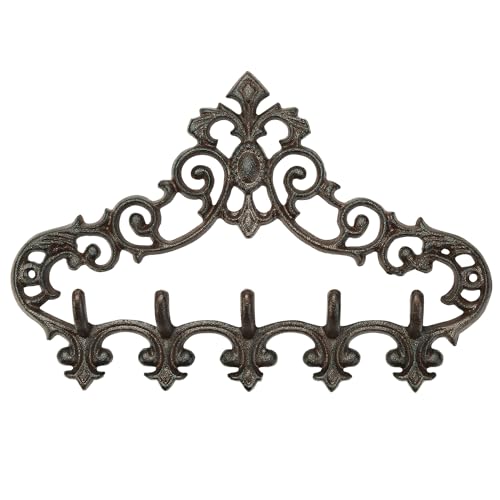 Sungmor Retro Style Gusseisen Wandhalterung mit 5 Haken - 13,07 × 8,74 Zoll/Aushöhlungsmuster Dekorative Hängegestell - Charming Home Decor Sungmor Retro Style Gusseisen Wandhalterung mit 5 Haken - 13,07 × 8,74 Zoll/Aushöhlungsmuster Dekorative Hängegestell - Charming Home Decor von Sungmor