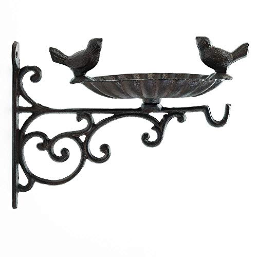 Sungmor Robuste Vogelfutterstation aus Gusseisen mit Aufhängevorrichtung – an der Wand montierte Vogeltränke – Vintage & Lovely Birds Hanger Wandhaken Sungmor Robuste Vogelfutterstation aus Gusseisen mit Aufhängevorrichtung – an der Wand montierte Vogeltränke – Vintage & Lovely Birds Hanger Wandhaken von Sungmor