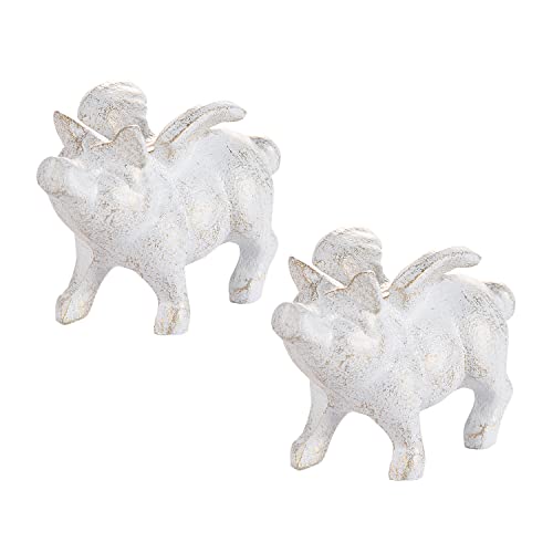 Sungmor Skurrile Fliegende Schweine-Statue aus Gusseisen – Garten, Terrasse, Hof, Büro, Dekoration, Ornamente, Briefbeschwerer – Set mit 2 kleinen Schweinenfiguren rustikale Tierskulpturen Sungmor Skurrile Fliegende Schweine-Statue aus Gusseisen – Garten, Terrasse, Hof, Büro, Dekoration, Ornamente, Briefbeschwerer – Set mit 2 kleinen Schweinenfiguren rustikale Tierskulpturen von Sungmor