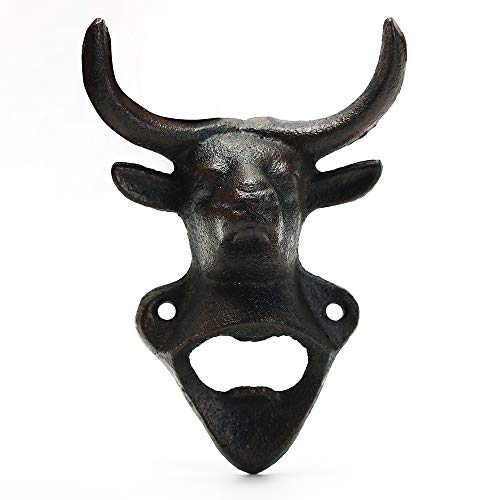 Sungmor Flaschenöffner aus Gusseisen, robuster Wand-Bierflaschenöffner, Bullenkopf-Flaschenöffner – Vintage-Bierflaschenöffner im rustikalen Stil Sungmor Flaschenöffner aus Gusseisen, robuster Wand-Bierflaschenöffner, Bullenkopf-Flaschenöffner – Vintage-Bierflaschenöffner im rustikalen Stil von Sungmor