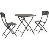 SUNGÖRL Balkonset »Bora Bora«, Tisch: 70 x 70 cm, 2x Stuhl, grau von Sungörl